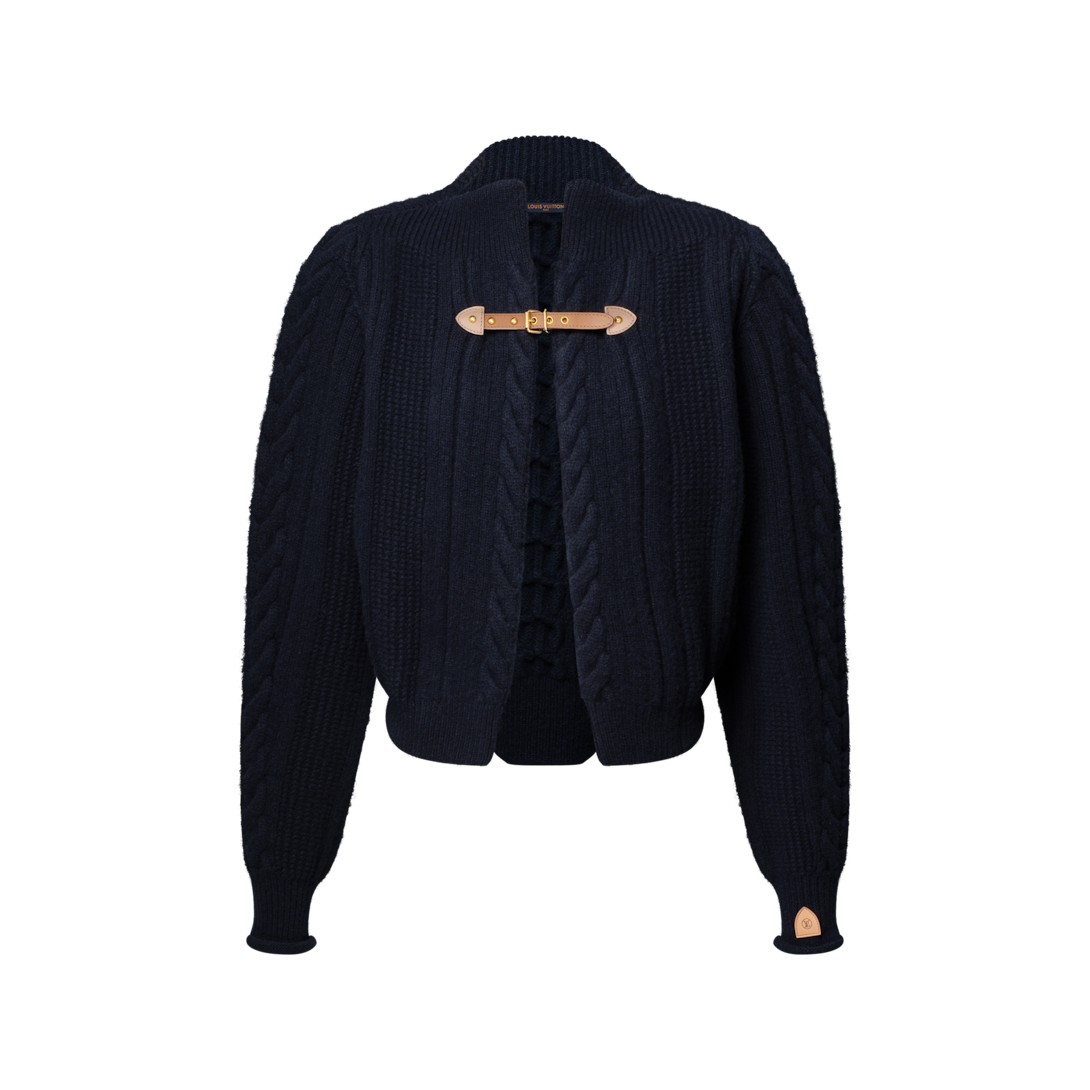 Strap Front Cable-Knit Cardigan - Women - Ready-to-Wear | LOUIS